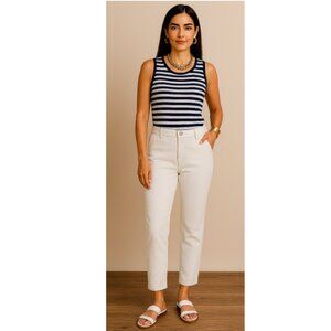 ✨🤍 NWT LOFT Monroe slim mid rise white pants 🤍✨